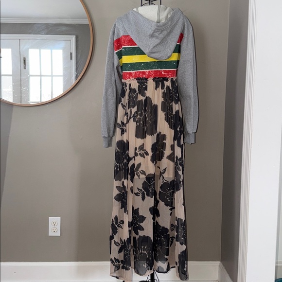 Free People Bali Delilah Maxi Dress Cream Combo Size S - Picture 7 of 10